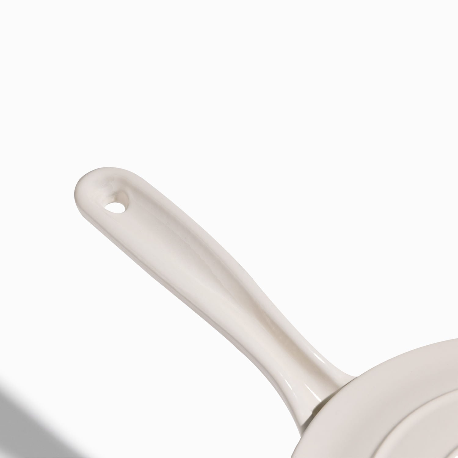 Olla blanca en hierro fundido con mango largo 19cm - Ambiente Gourmet México