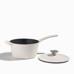 Olla blanca en hierro fundido con mango largo 19cm - Ambiente Gourmet México