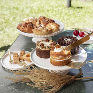 Pastelera redonda en porcelana - Ambiente Gourmet México