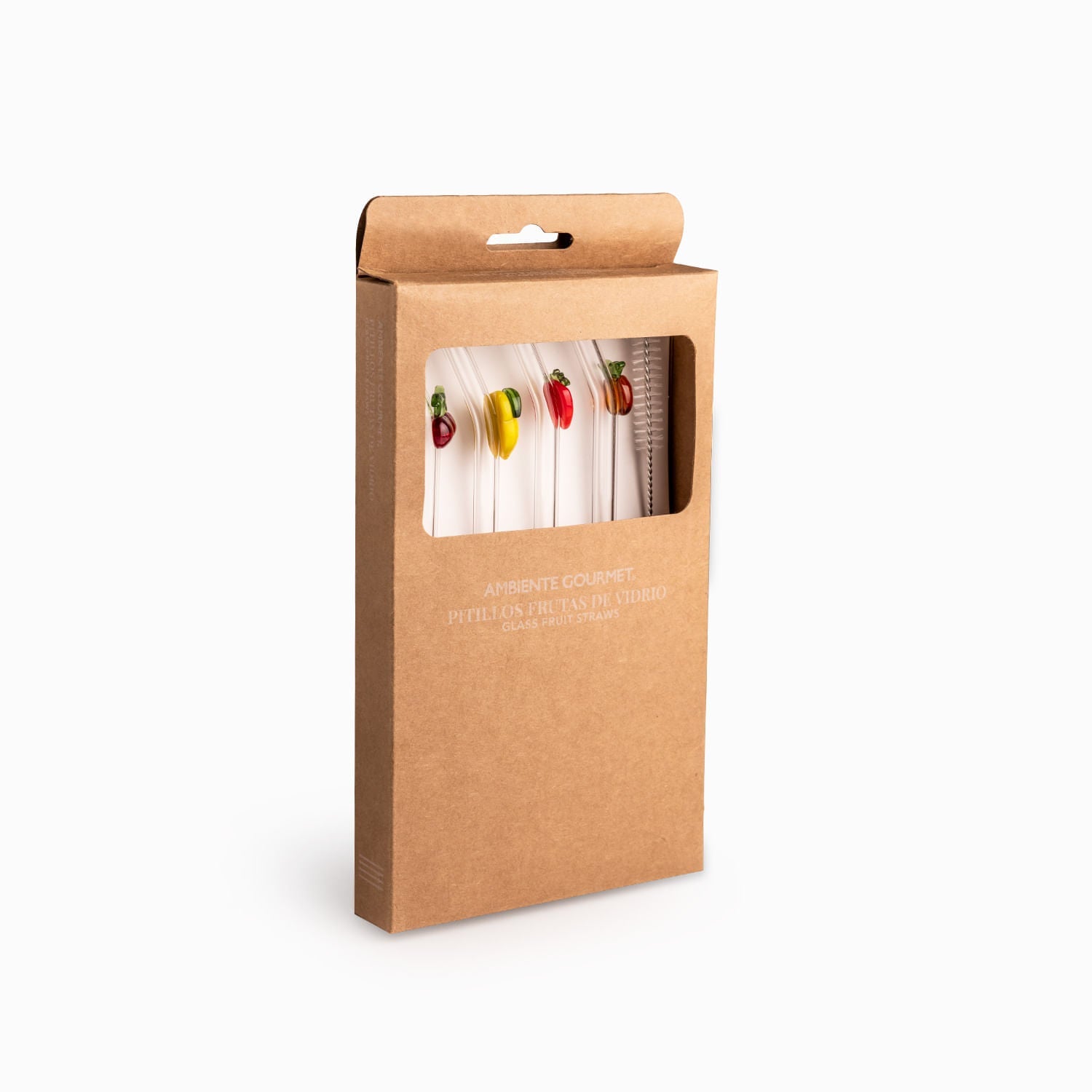 Pitillos de vidrio frutas set x4 - Ambiente Gourmet México