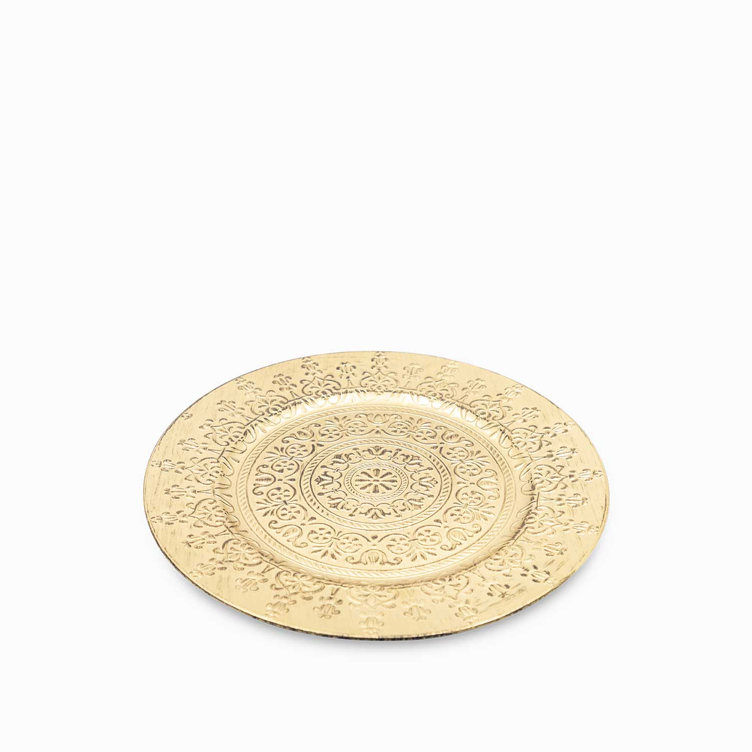 Plato base florencia dorado - Ambiente Gourmet México