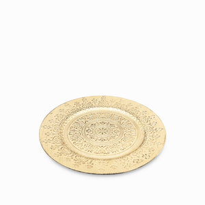 Plato base florencia dorado - Ambiente Gourmet México
