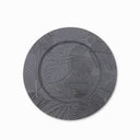 Plato base hojas gris