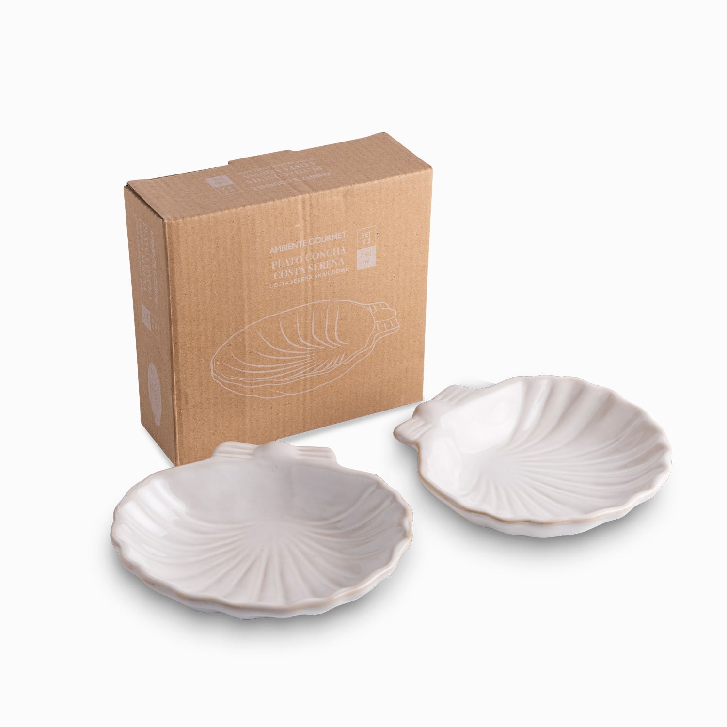 Plato Concha Costa Serena 15Cm Setx2 - Ambiente Gourmet México