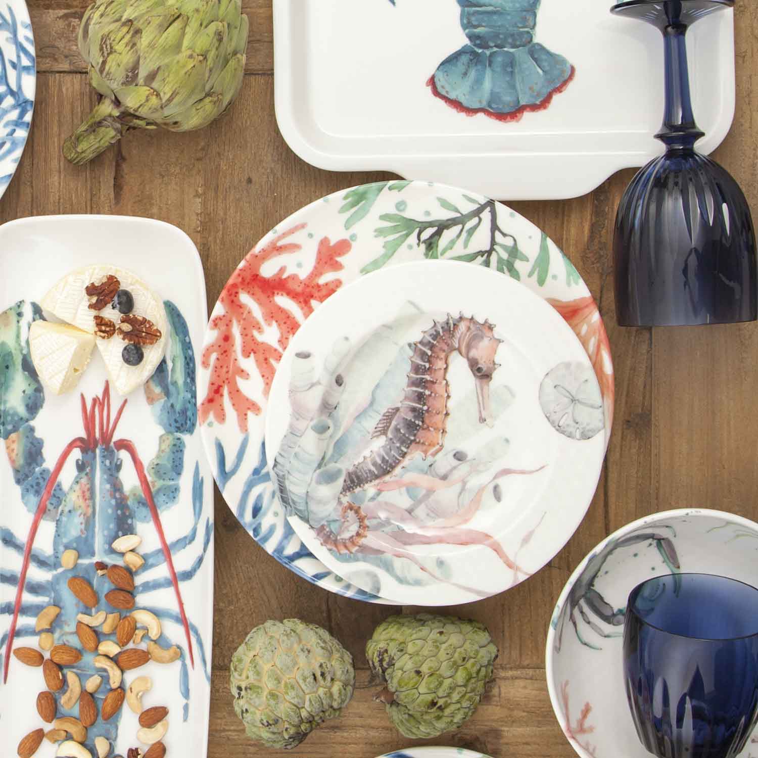 Plato corales 26 cm - Ambiente Gourmet México