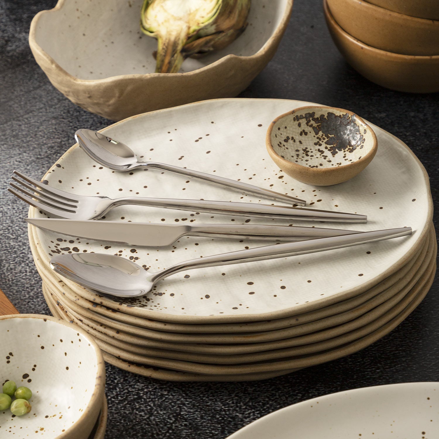 Plato mediano gayra blanco 21 cm setx4 - Ambiente Gourmet México