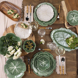 Plato mediano hoja col blanco 20cm set x4 - Ambiente Gourmet México