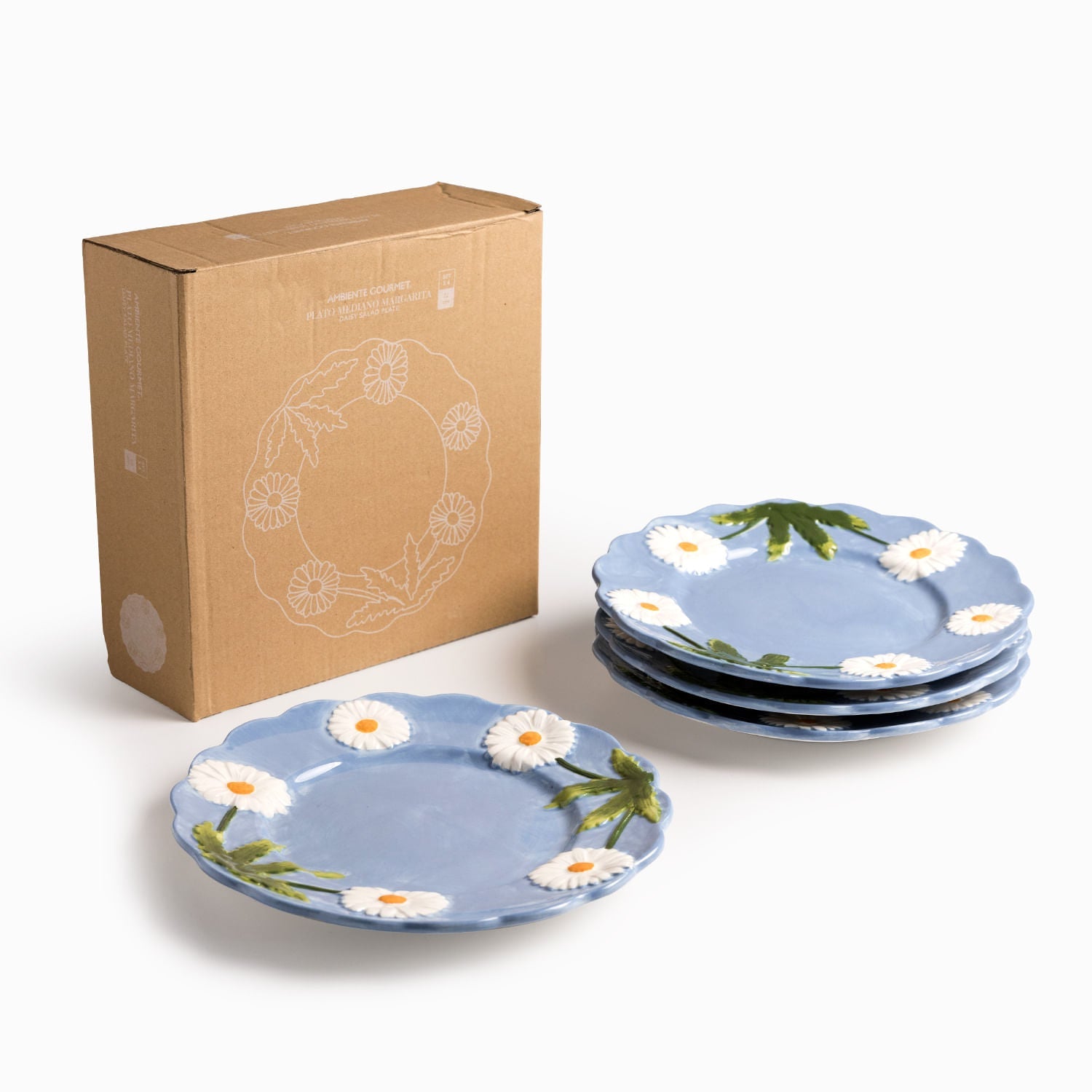 Plato mediano margarita 22cm set x4 - Ambiente Gourmet México