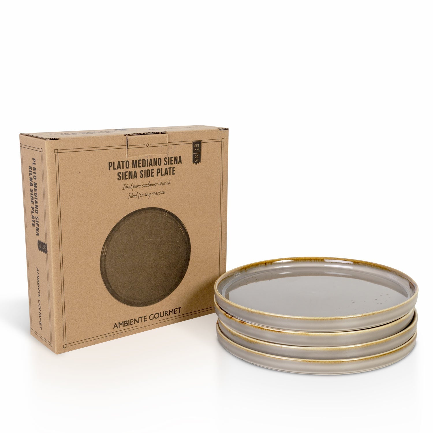 Plato mediano siena 20cm setx4 - Ambiente Gourmet México