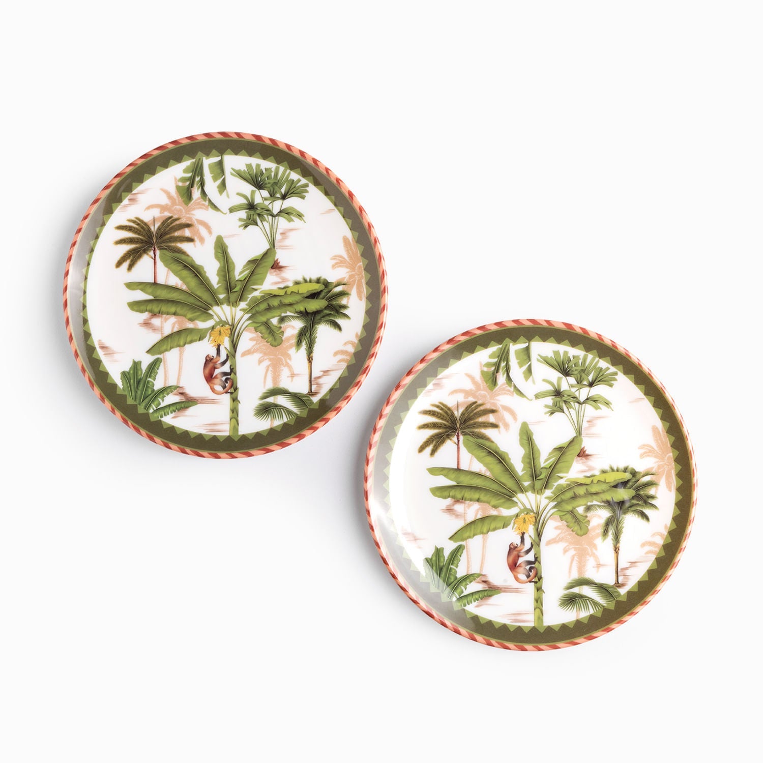 Plato Palmeras Mono 20 Cm Set X2 - Ambiente Gourmet México