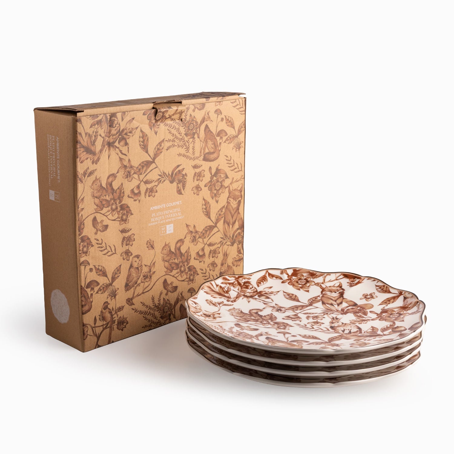 Plato Principal Bosque Invernal 27Cm Setx4 - Ambiente Gourmet México