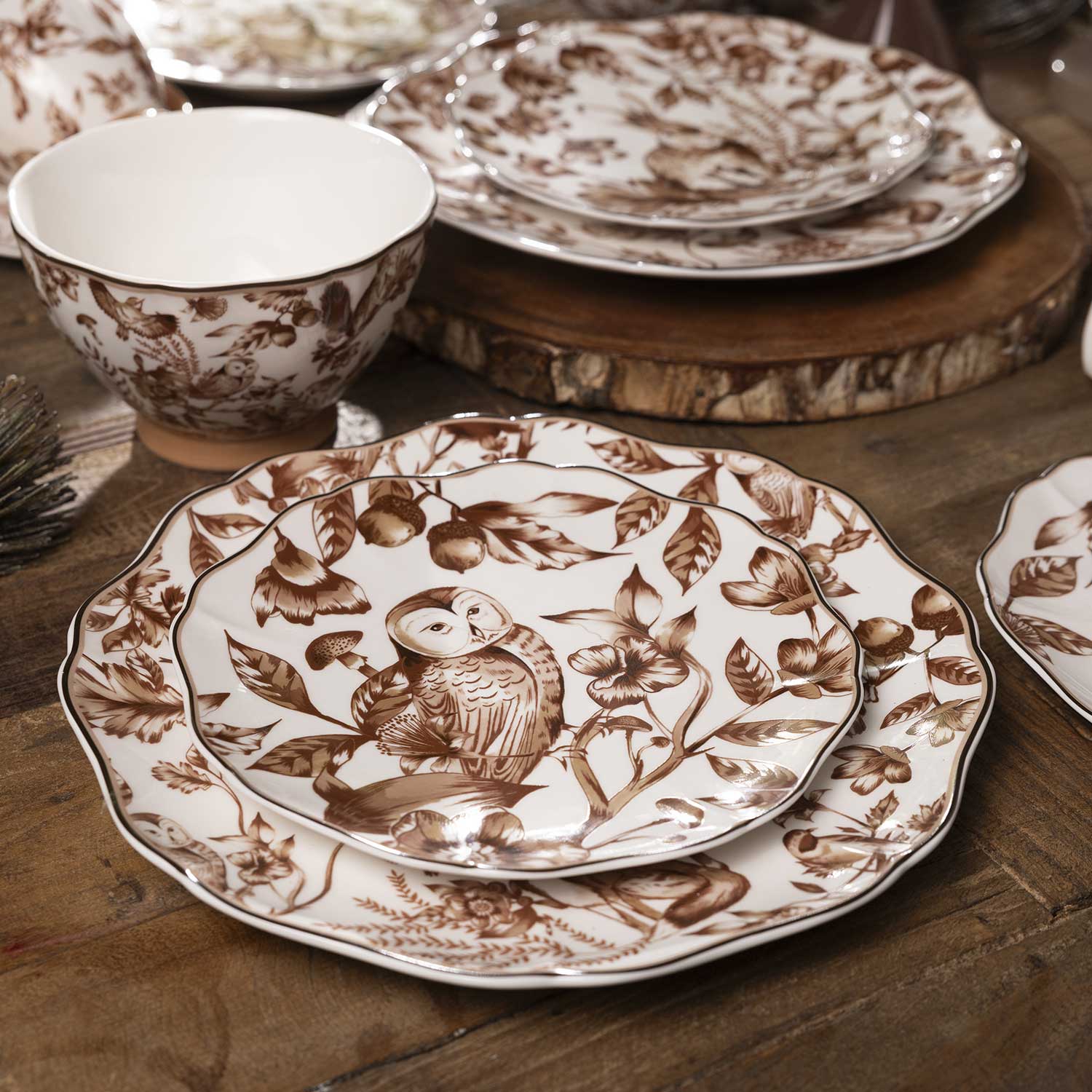 Plato Principal Bosque Invernal 27Cm Setx4 - Ambiente Gourmet México