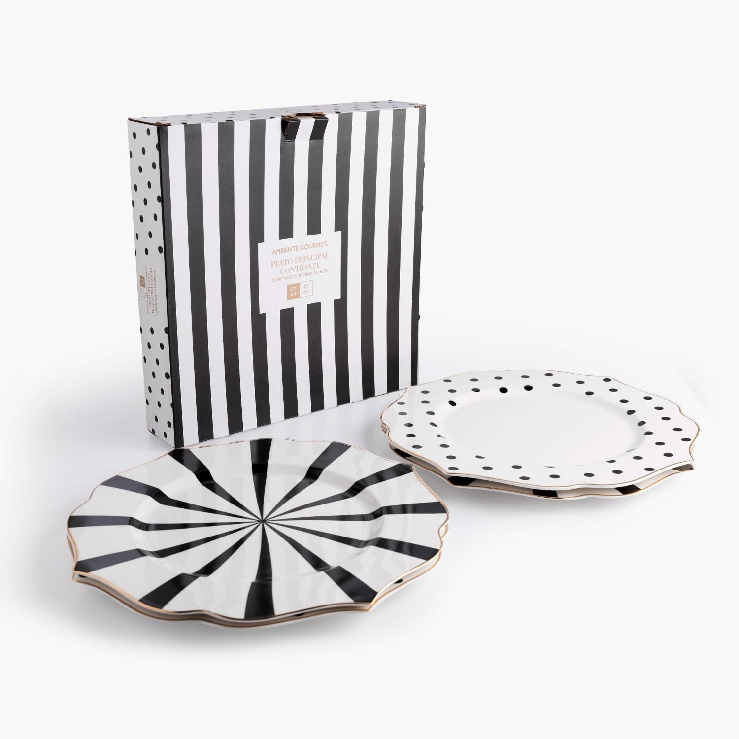 Plato Principal Contraste 27Cm Setx4 - Ambiente Gourmet México