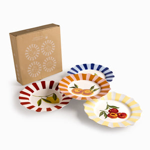 Plato principal frutas 25cm set x4 - Ambiente Gourmet México