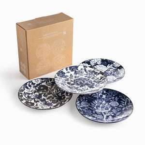 Plato principal jardín índigo 21cm set x4 - Ambiente Gourmet México