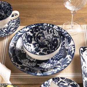 Plato principal jardín índigo 21cm set x4 - Ambiente Gourmet México