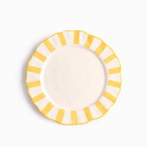 Plato principal líneas amarillo 27cm