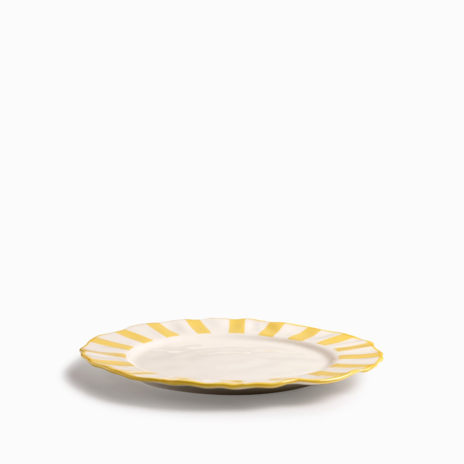 Plato principal líneas amarillo 27cm - Ambiente Gourmet México