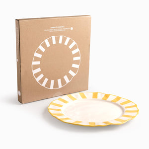 Plato principal líneas amarillo 27cm - Ambiente Gourmet México