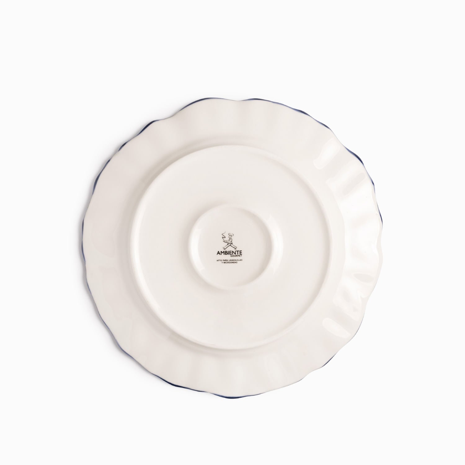 Plato principal líneas azul 27cm - Ambiente Gourmet México