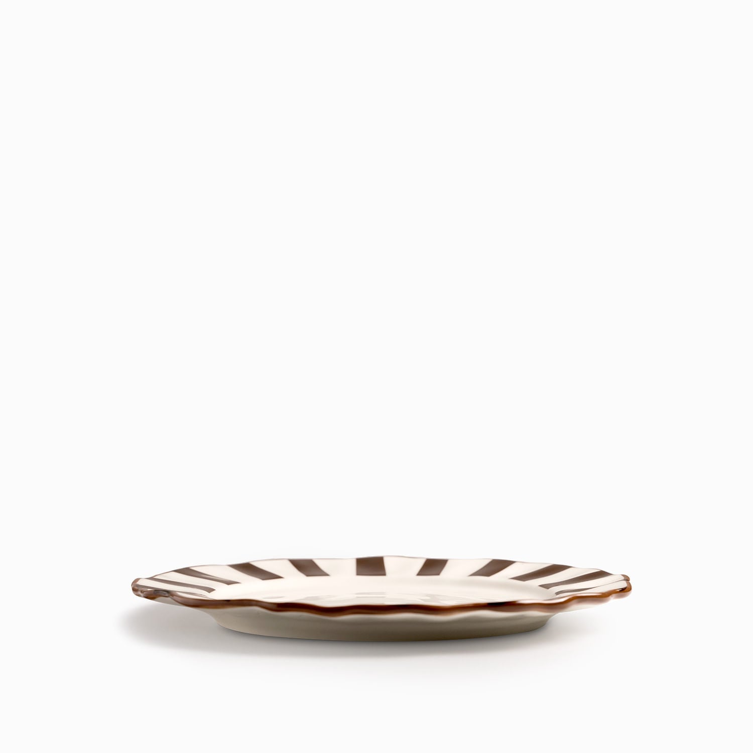 Plato principal líneas café 27cm - Ambiente Gourmet México