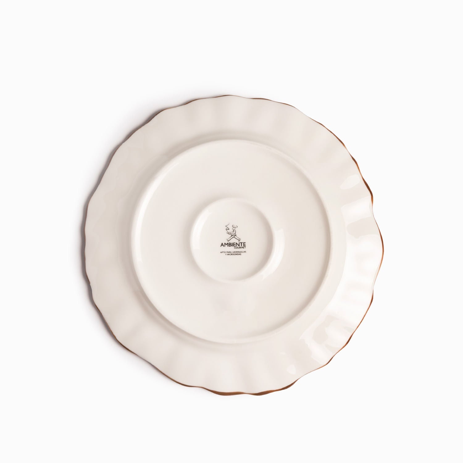 Plato principal líneas café 27cm - Ambiente Gourmet México
