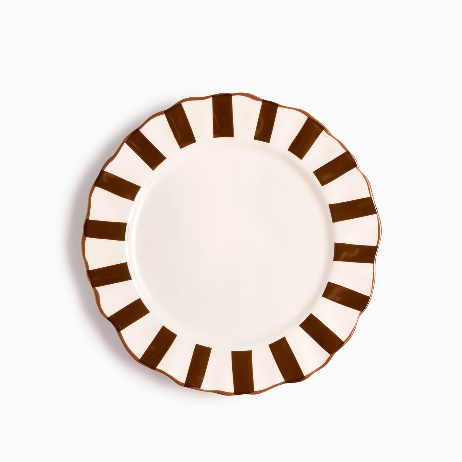 Plato principal líneas café 27cm