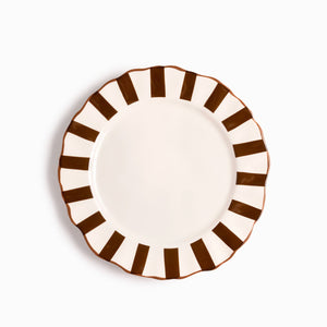 Plato principal líneas café 27cm