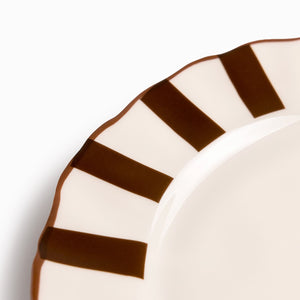 Plato principal líneas café 27cm - Ambiente Gourmet México