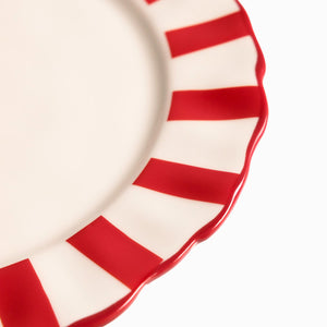 Plato principal líneas rojo 27cm - Ambiente Gourmet México