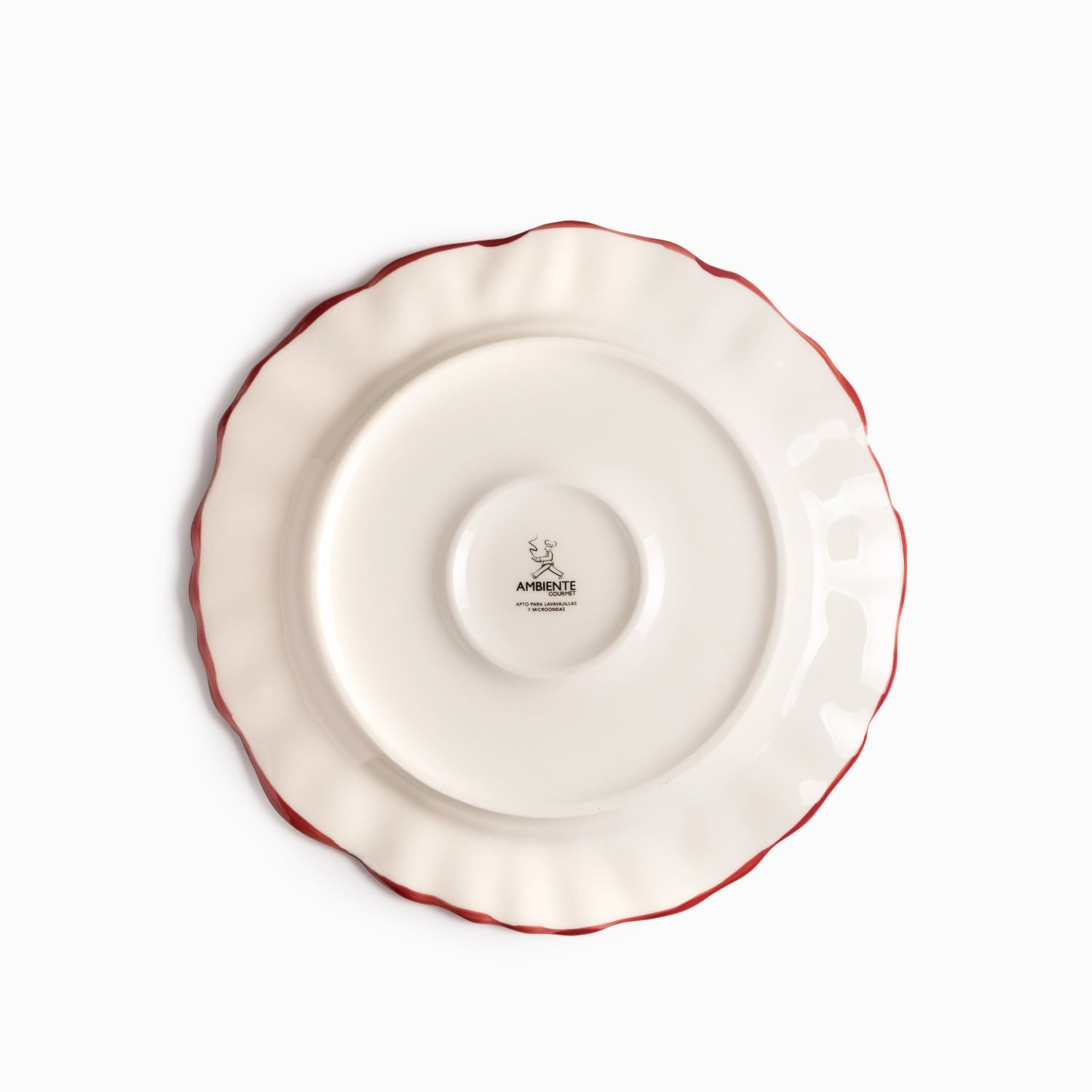 Plato principal líneas rojo 27cm - Ambiente Gourmet México
