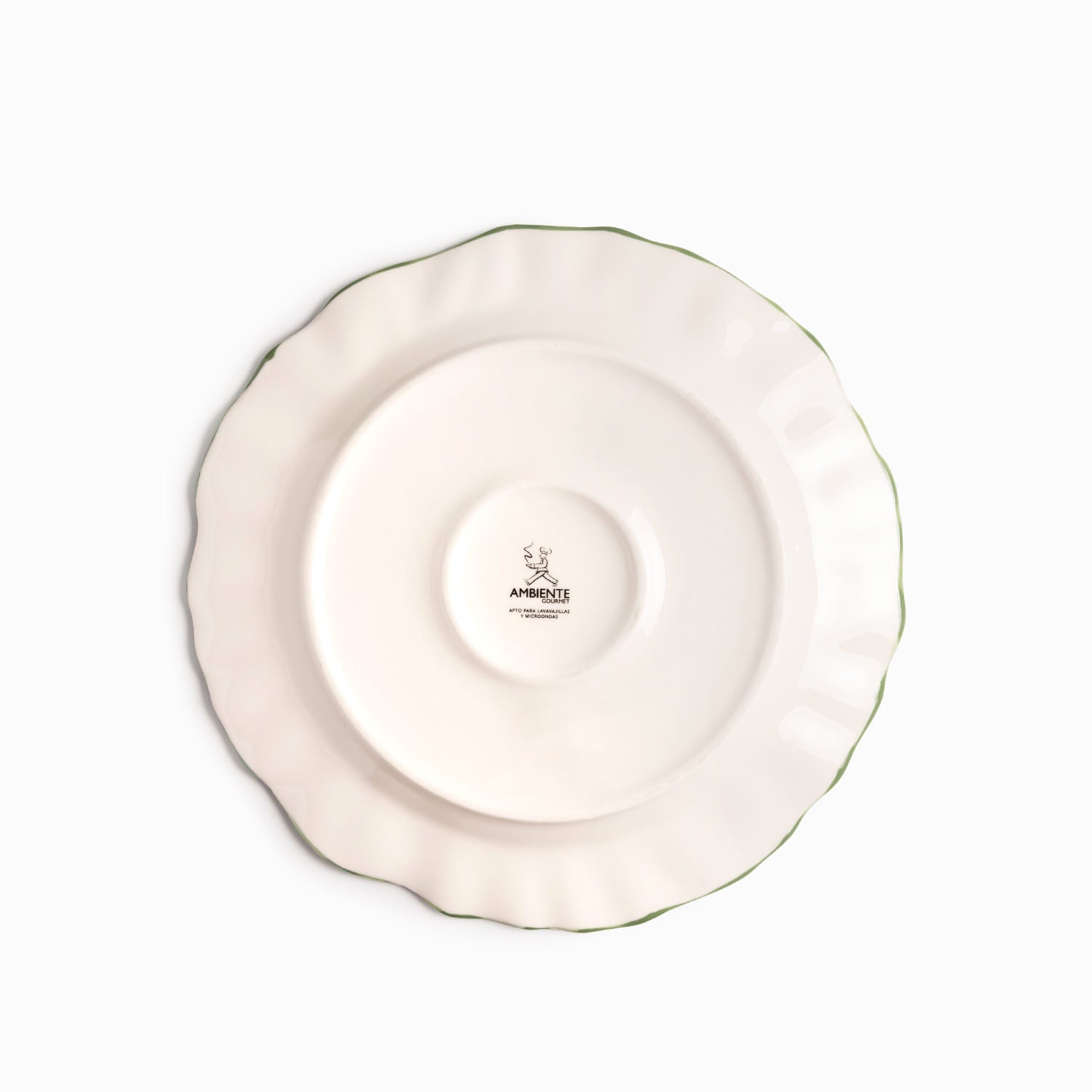 Plato principal líneas verde 27cm - Ambiente Gourmet México
