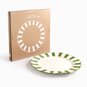 Plato principal líneas verde 27cm - Ambiente Gourmet México