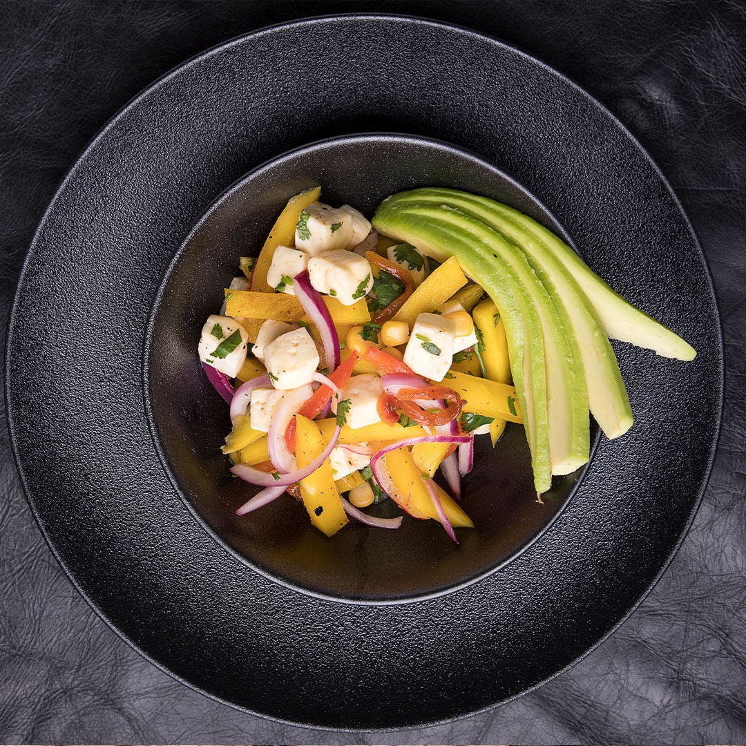 Plato principal negro mate 26 cm setx4 - Ambiente Gourmet México