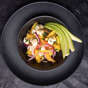 Plato principal negro mate 26 cm setx4 - Ambiente Gourmet México