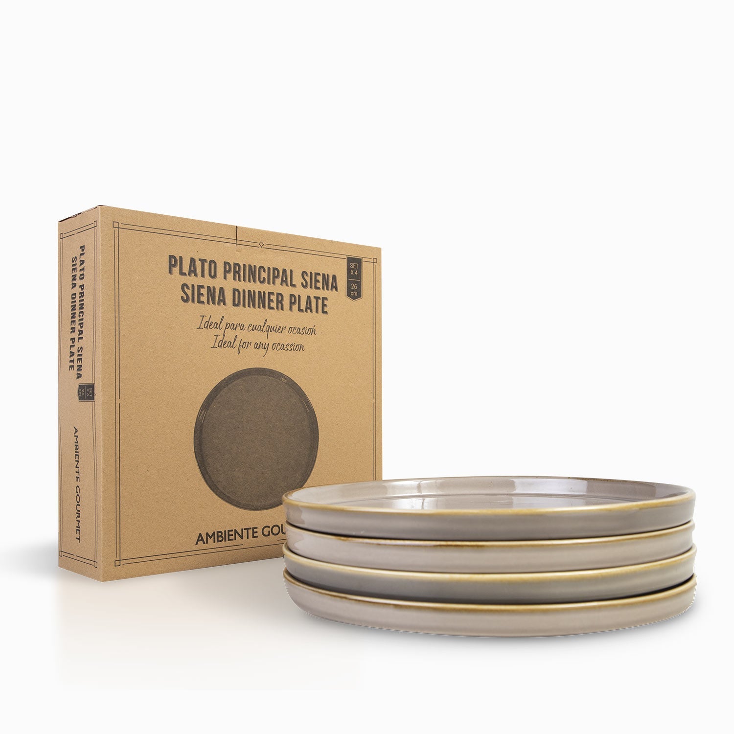 Plato principal siena 26cm setx4 - Ambiente Gourmet México