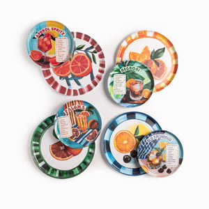 Platos melamina serie cocteles set x8 - Ambiente Gourmet México