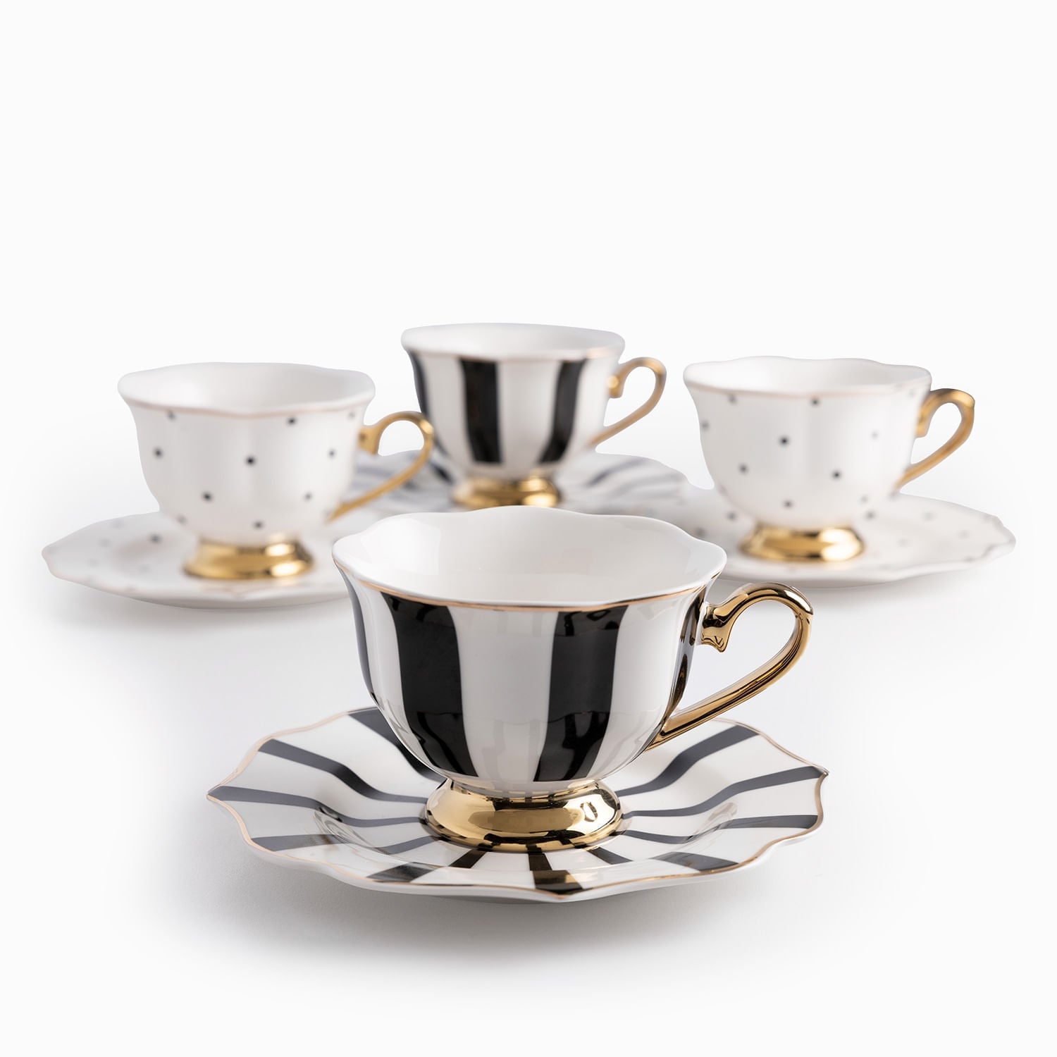 Pocillo Y Plato Contraste Setx4 - Ambiente Gourmet México