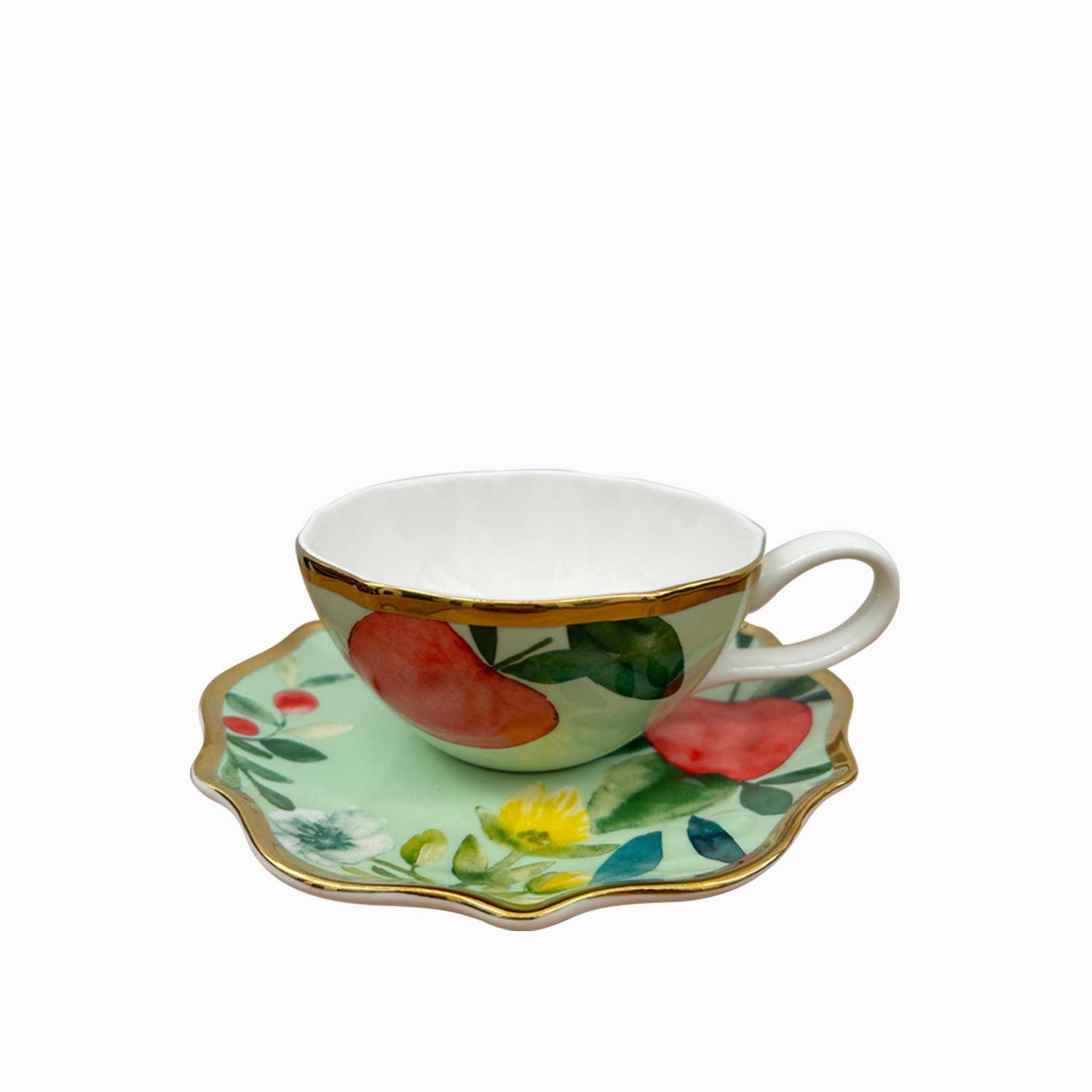 Pocillo y plato Frutal 200ml setx4