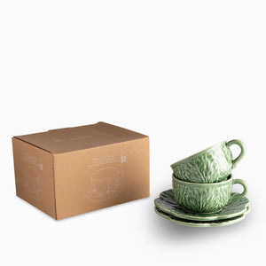 Pocillo Y Plato Huerto Verde 220Ml Set X2 - Ambiente Gourmet México