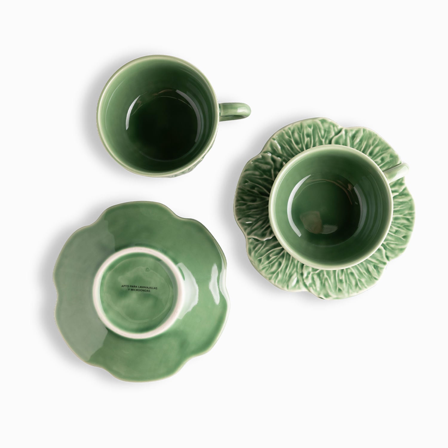 Pocillo Y Plato Huerto Verde 220Ml Set X2 - Ambiente Gourmet México