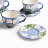Pocillo y plato margarita 350ml set x4 - Ambiente Gourmet México