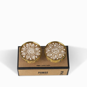Pomo Madera Wask Borde Dorado set x 2