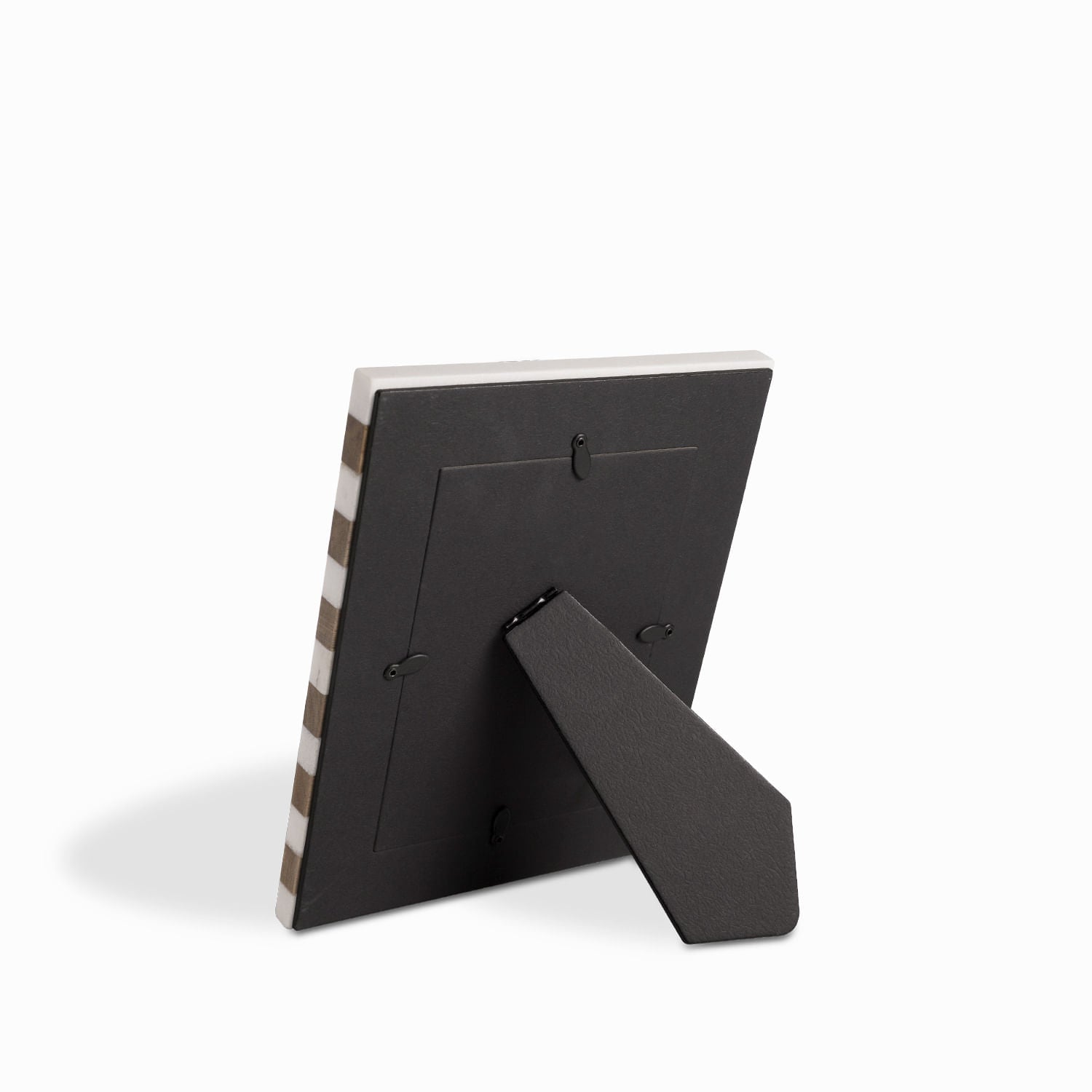 Portarretratos Rayas Marmol Y Madera 26Cm - Ambiente Gourmet México