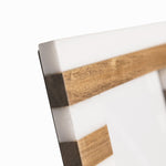 Portarretratos Rayas Marmol Y Madera 26Cm - Ambiente Gourmet México