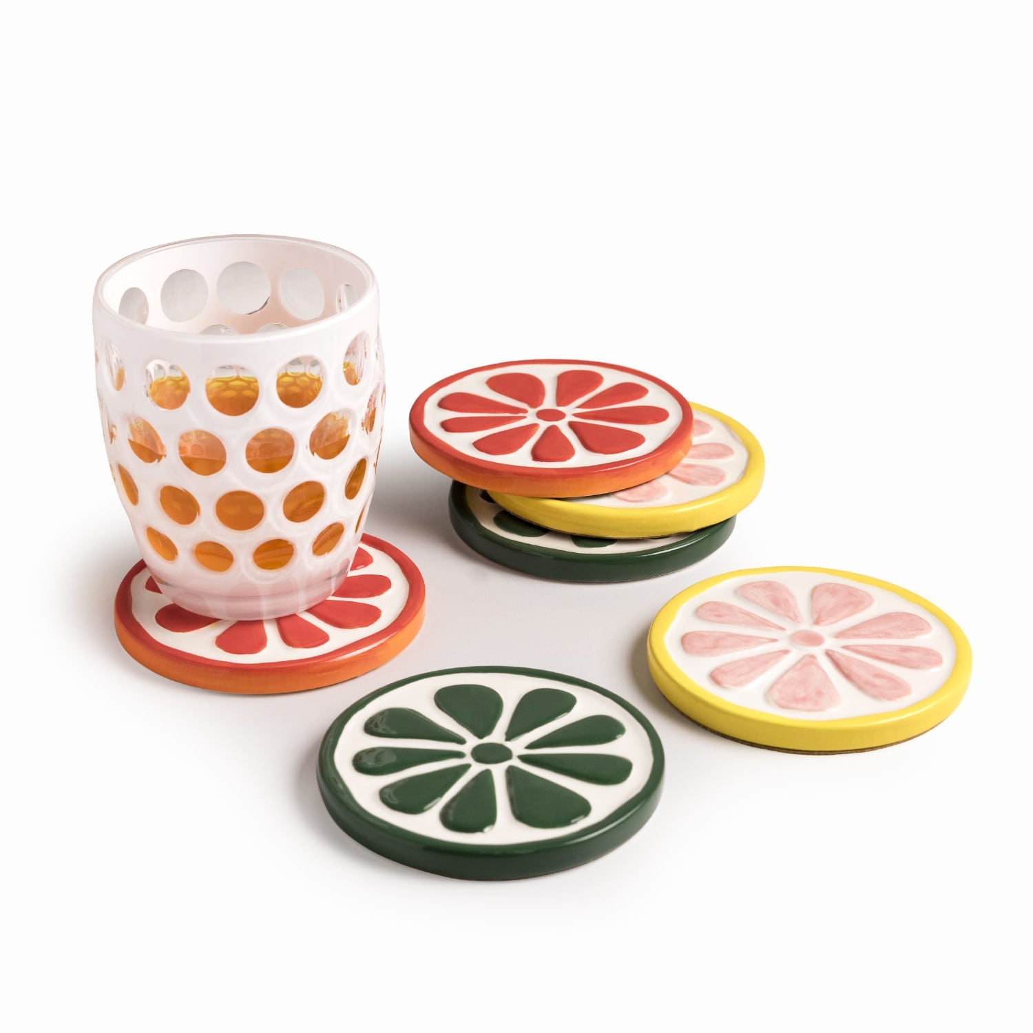 Portavasos cítricos set x6 - Ambiente Gourmet México