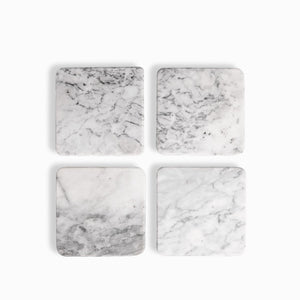 Portavasos cuadrado mármol set x4 - Ambiente Gourmet México