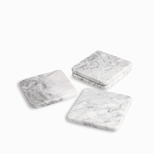 Portavasos cuadrado mármol set x4 - Ambiente Gourmet México