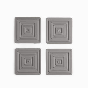 Portavasos Cuadro Silicona Gris