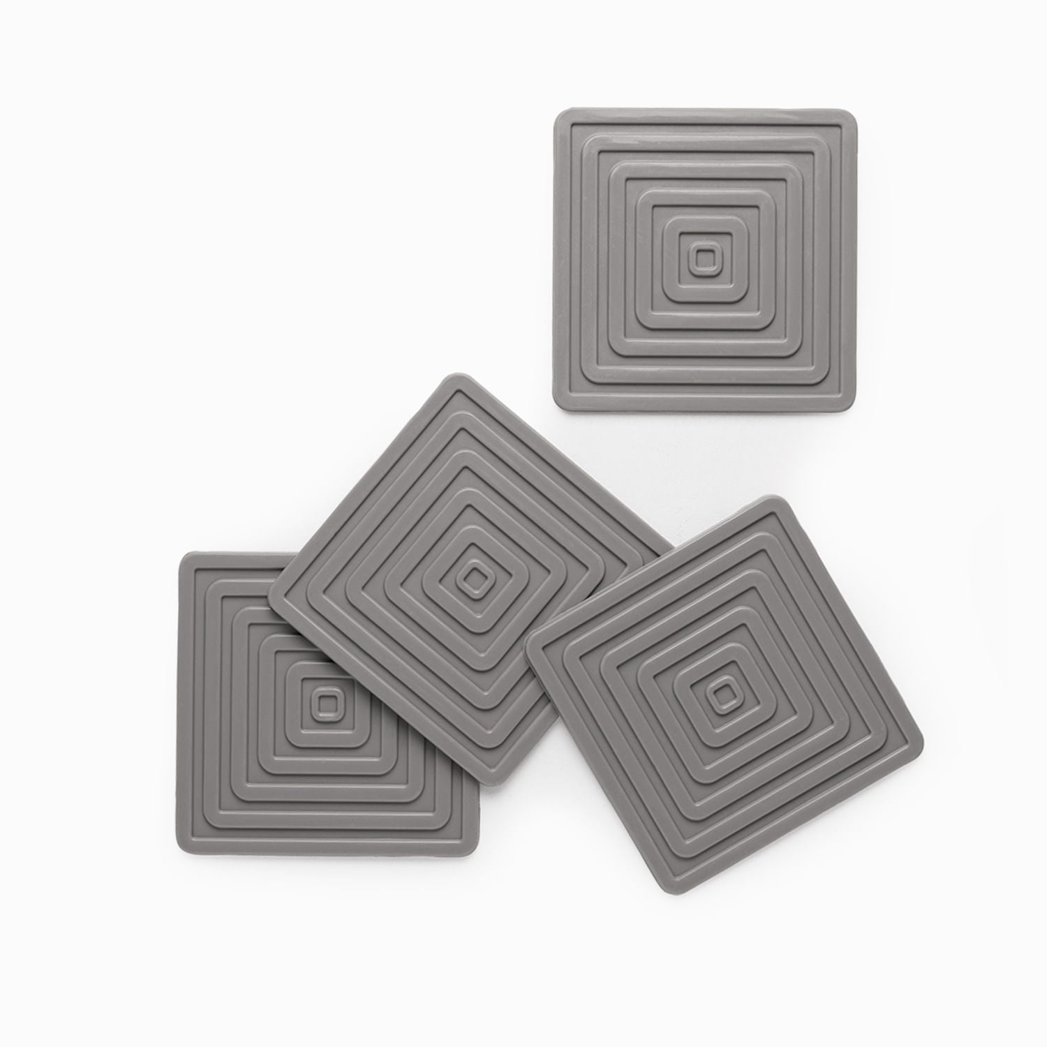 Portavasos Cuadro Silicona Gris - Ambiente Gourmet México